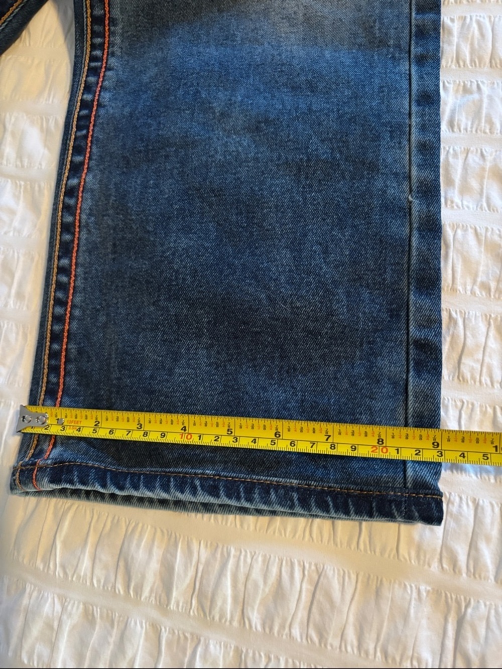 True Religion Blue Denim Jeans with Red Label Accents - Picture 13 of 15